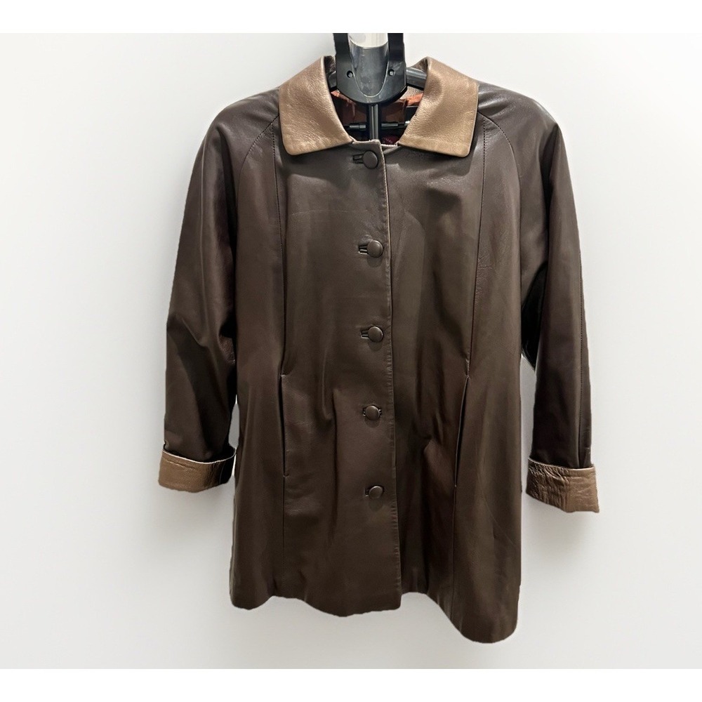 M&R Moda in Pelle Firenze Italian  Lambskin  Buttery Leather  jacket Mob Wife 6